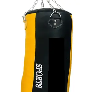 Kustom Tas Pukulan Pasir Gym Berdiri Pria Kulit Berat Tinju Punching Bag Kebugaran Hitam ITEM Pelatihan Warna