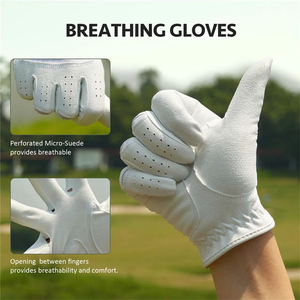 Material de cuero transpirable cómodos GUANTES DE Golf 100% cuero genuino suave piel de oveja antideslizante partícula GUANTES DE Golf para hombres - Product Image 4