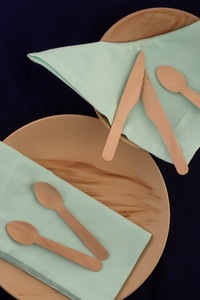 Serviettes de luxe 100% coton avec design tissé brodé Aqua moderne pour les mariages cuisine avion et restaurant hôtels utilisation - Product Image 5