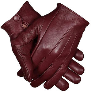 Guantes Clásicos de Piel de Oveja Genuina para Mujer, Diseño Sencillo para Invierno, Uso Diario, Casual, al Aire Libre, Viajes y Fiestas - Product Image 5