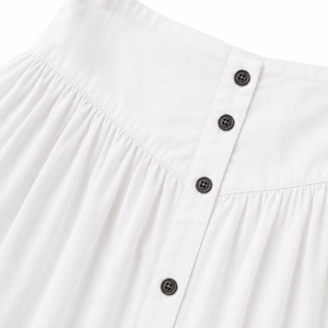 Ensemble jupe courte 2 pièces pour femme, décontracté, été, uni, 100% lin, sans manches, taille haute, boutonné devant, respirant, jupe au genou, tendance - Product Image 4