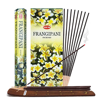 Bâtons d'encens HEM FRANGIPANI, 120 unités - 6 boîtes hexagonales (20 bâtons dans CHAQUE boîte hexagonale)