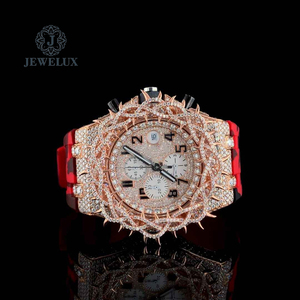 นาฬิกาเพชรมอิสซาไนท์แบบกำหนดเองหรูหราสไตล์ฮิปฮอปขนาดเส้นผ่าศูนย์กลาง41มม. ดีไซน์คุณภาพสูงพร้อมยางรัดโบราณ20มม. - Product Image 4