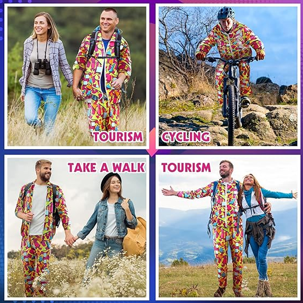 80s 90s Retro Vintage Summer Outfit Sets for Men
