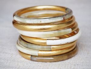 BIJOUX CORNE Fait à la main de luxe en gros naturel Buffalo boeuf corne de vache bracelet bijoux de mode pour hommes et femmes - Product Image 5