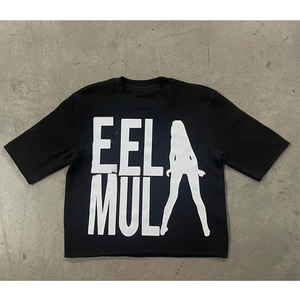 Custom OEM 300gsm 100% Cotton Acid Washed High Quality Breathable Quick Dry Vintage Full All Screen Printed Regular <b>T</b>-<b>shirt</b> Men - Product Image 6