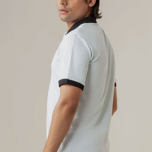 <b>Men's</b> <b>Casual</b> Plus Size Premium Streetwear for <b>Shirt</b> | Ice <b>White</b> Fabric Contrast Black Collar Cuffs Breathable Urban Lifestyle - Product Image 6