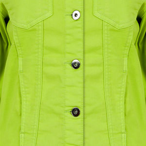 Dernier nouveau 100% coton de haute qualité vert couleur vive mode manteau femmes dames Stretch Denim veste doux coton été - Product Image 5