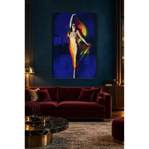 Impression sur toile Fida Rainbow Veil Oriental Dancer - Product Image 2