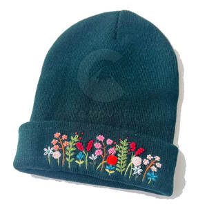 Vente directe d'usine bas quantité minimale de commande broderie bonnet chapeaux pas cher prix marque privée Jacquard broderie bonnet chapeaux pour la vente en ligne - Product Image 3