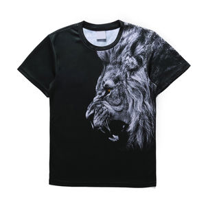 T-shirts pour hommes en polyester tricoté formel vierge pour sublimation, séchage rapide, respirant, impression personnalisée sur le devant, anti-froissement, écologiques - Product Image 1