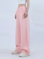 Pantalon décontracté coupe ample pour femmes-Pantalon Palazzo à taille élastique-Pantalon de travail de bureau pour femmes-Pantalon à jambes larges confortable