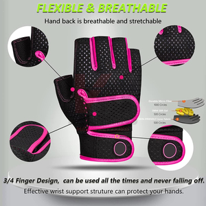 Half Finger Bodybuilding Gym Gloves Men <b>Weight</b> Lifting <b>Dumbbell</b> Workout Gloves Anti Slip Fitness Training Gloves Gym Exercise - Product Image 3