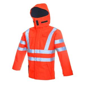 Ropa de Trabajo de Seguridad, Sudadera con Capucha de Alta Visibilidad Reflectante para Hombre, Chaqueta de Uniforme de Trabajo de Seguridad Más Cálida - Product Image 1