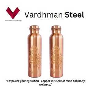 Frasco infundido de cobre de 1 L confiable La tradición antigua cumple con el vaso de acero inoxidable de hidratación moderna 1000 ML - Product Image 2