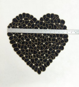 Set de table rond en lin de luxe fait main pour Hanoucca, bleu et or, 14 pouces, décoration de table festive, cadeau pour mariage, banquet - Product Image 5