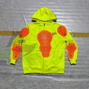 Sweat à capuche motard noir pour homme Protection blindée approuvée CE avec polaire entièrement doublée et tissu aramide Sweat à capuche moto grande taille - Product Image 4