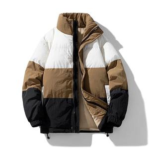 <b>Men</b> Winter Thick Warm Puffy Coat Windproof Zipper Padded Outerwear Casual Street Style Puffer Jackets - Product Image 6