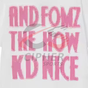 Camiseta unisex de gran tamaño para hombre, jersey de peso pesado, diseño bordado, estampado vintage, informal, estilo Odm - Product Image 6