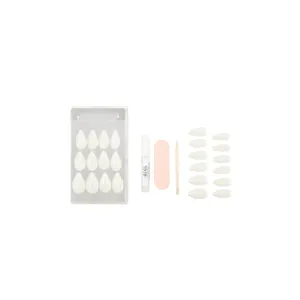 Ensemble d'ongles artificiels haut de gamme Nail Addict, faits à la main, tendance, en forme de stiletto, à presser, avec colle, motif carré 3D pour les doigts - Product Image 2