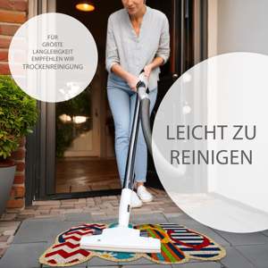 Alfombra de Entrada Moderna Reversible Tipo Flip-Flop, Alfombra de Goma y Poliéster para Oficina, Exterior, Baño, Fácil de Lavar - Product Image 1