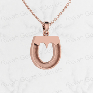 23มิลลิเมตรที่มีคุณภาพสูง925เงินจี้รูปเกือกม้ากึ่งว่างเปล่าสำหรับการตั้งค่าเครื่องประดับนมแม่ - Product Image 3