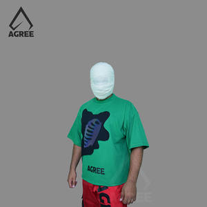 เสื้อยืดทรงบ็อกซี่ แขนสั้น สีเขียวป่า คุณภาพสูง สำหรับผู้ชาย คอกลม ทรงโอเวอร์ไซส์ พิมพ์ลายดิจิทัล ยูนิเซ็กส์ เป็นมิตรกับสิ่งแวดล้อม - Product Image 3