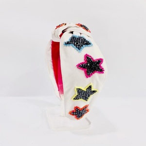 Accessoires pour cheveux perlés étoiles Bandeau noué haut perlé artisanal Bandeaux de l'équipe artisanale indienne - Product Image 5