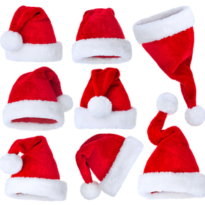 Gran oferta Moq bajo barato niño adulto diferente Material tamaño feliz fiesta Festival Feliz Navidad fieltro Santa sombrero - Product Image 3