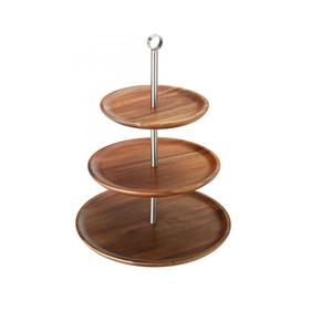 Support à gâteaux en bois à 3 étages pour pâtisseries, cupcakes et gâteaux de style royal, personnalisé pour les anniversaires, les événements familiaux et les célébrations - Product Image 4