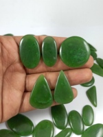 Cabochon en jade néphrite naturel vert de haute qualité, toutes tailles, pierres précieuses en vrac fabriquées à la main, étonnantes, pour la confection de bijoux