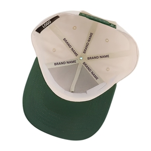 2-Tone Breathable Performance Golf <b>Cap</b> 5-Panel Lightweight Hat Snapback Closure Custom Embroidery Logo And Woven Tag For Unisex - Product Image 5