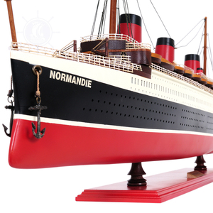 Estilo náutico de madera Normandie barco pintado modelo 80cm artesanía de cedro para decoración del hogar y artículos de regalo - Product Image 4
