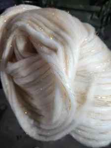 Custom Made Mulberry <b>Silk</b> Silver with Gold Glitter Threads Ideal for <b>Silk</b> <b>Fiber</b> Supply Stores for Resale - Product Image 2