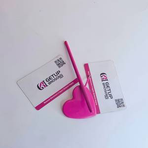 Pince à épiler cils en forme de cœur GETUP BROSONS rose vif en acier inoxydable, outil de précision, logo personnalisé GBI-EET-3703 10mm dentelée - Product Image 5