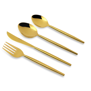 ช้อนสแตนเลสเคลือบทองแบบมินิมอลช้อนชาที่จับรูปไข่เครื่องล้างจานเสร็จมันวาวเครื่องใช้บนโต๊ะอาหารปลอดภัย - Product Image 6