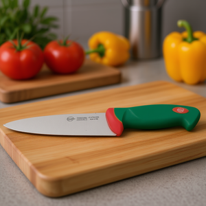 Cuchillo de Chef Profesional de Acero Inoxidable Verde y Cromado de 18 cm de PREMANA 3126 - Product Image 3