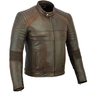Chaqueta de Cuero Genuino Personalizada OEM, Transpirable, Ecológica, Informal, de Invierno, para Hombre, de Piel de Vaca Auténtica de Primera Calidad - Product Image 1