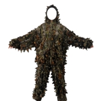 Vente en gros : Tenue de camouflage Ghillie 3D à feuilles, à capuche, pour la chasse, l'observation des oiseaux en forêt et les jeux CS