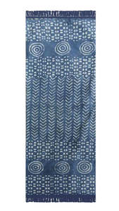 Tapis de yoga rectangulaire lavable, design unique, fait main, 100% coton, 68"x24", imprimé, haute qualité, unisexe, pour l'exercice à domicile - Product Image 2