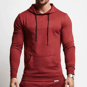 Sweat à capuche actif couleur marine hiver fitness polaire sweats en coton pour hommes T-shirt en coton à capuche à manches longues pour hommes - Product Image 2
