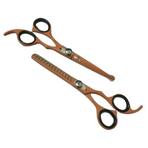 Ensemble de ciseaux de coiffure professionnels poignée en acier inoxydable ciseaux de coupe de cheveux avec pointe pointue pour une utilisation en salon - Product Image 1