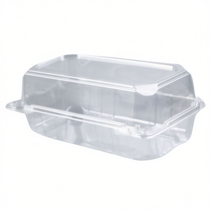 Boîte de conservation alimentaire en PET avec couvercle à charnière 9''x5''x3.5'' - Product Image 2