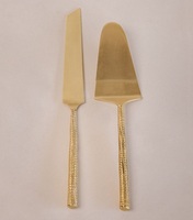 Couteau à gâteau moderne au design élégant, lame en acier inoxydable durable, collection 2 Brother's pour dîners formels, mariages et événements
