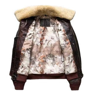 Chaqueta bomber de cuero marrón de alta calidad con cremallera, transpirable y ecológica, estilo urbano holgado para hombre, moda de invierno. - Product Image 2