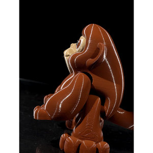 Prodotto unico e accattivante per il personaggio della scimmia Stretching stampato in 3D - Product Image 2