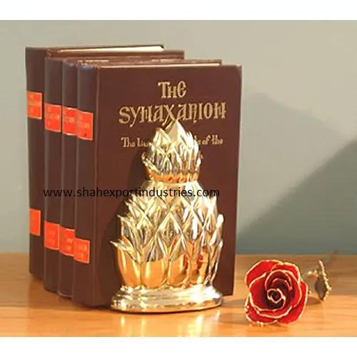 Unique Design brass gold metal Bookend Decorative Book Stopper for Home Bedroom Library Office School Books