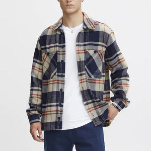 Men's Flannel Long Sleeve Casual Shirts <b>Plain</b> Dyed Breathable 100% Cotton Autumn Winter Comfortable Regular Fit - Product Image 5