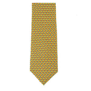 Cravatta Classica Casual da Uomo Tommy Hilfiger in Seta con Motivo Pappagallo Piccolo, Taglia Regolare, in Lana Jacquard a Pois e Righe, con Confezione Regalo - Product Image 3