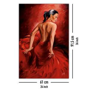 Red Dancer Flamenco <b>Poster</b> by R. Magrini Canvas Wall Art - Product Image 5